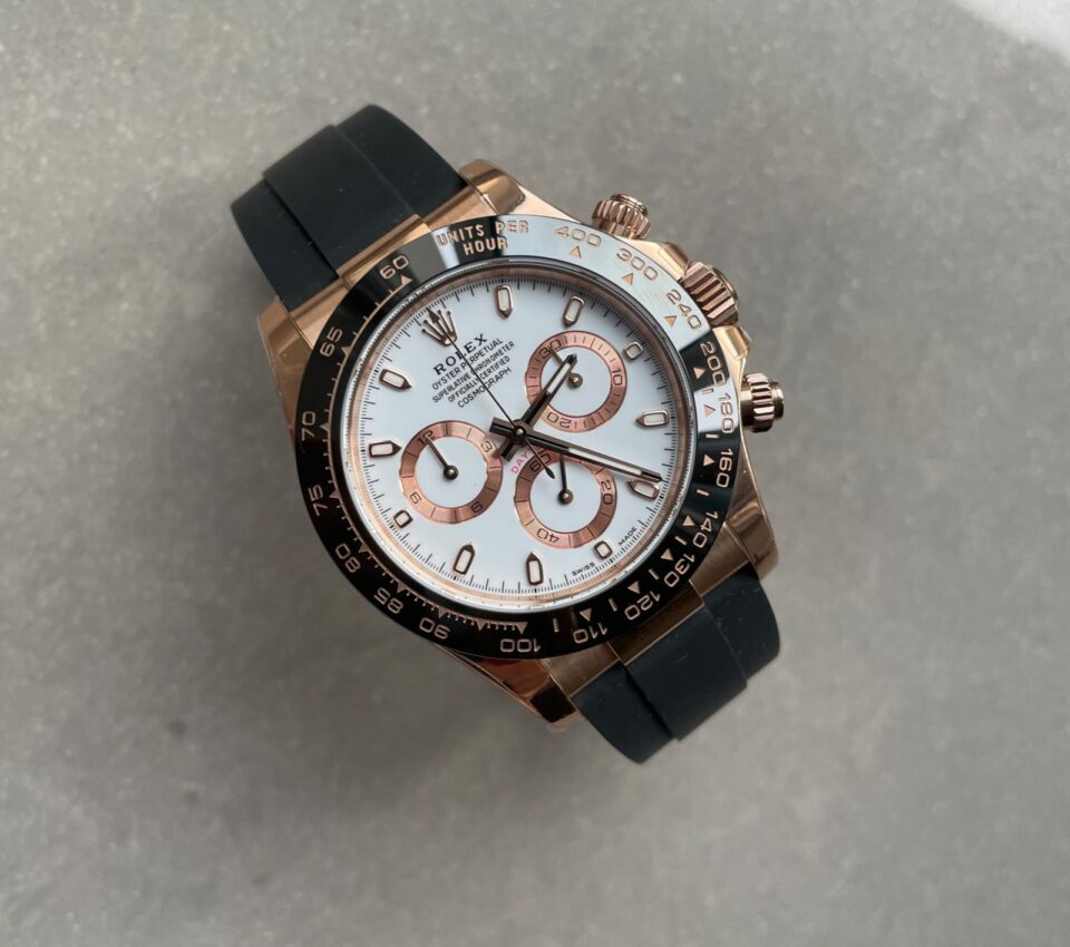 BTF factory 1:1 Rolex Daytona 116515 RG Best Edition White Dial SA4130