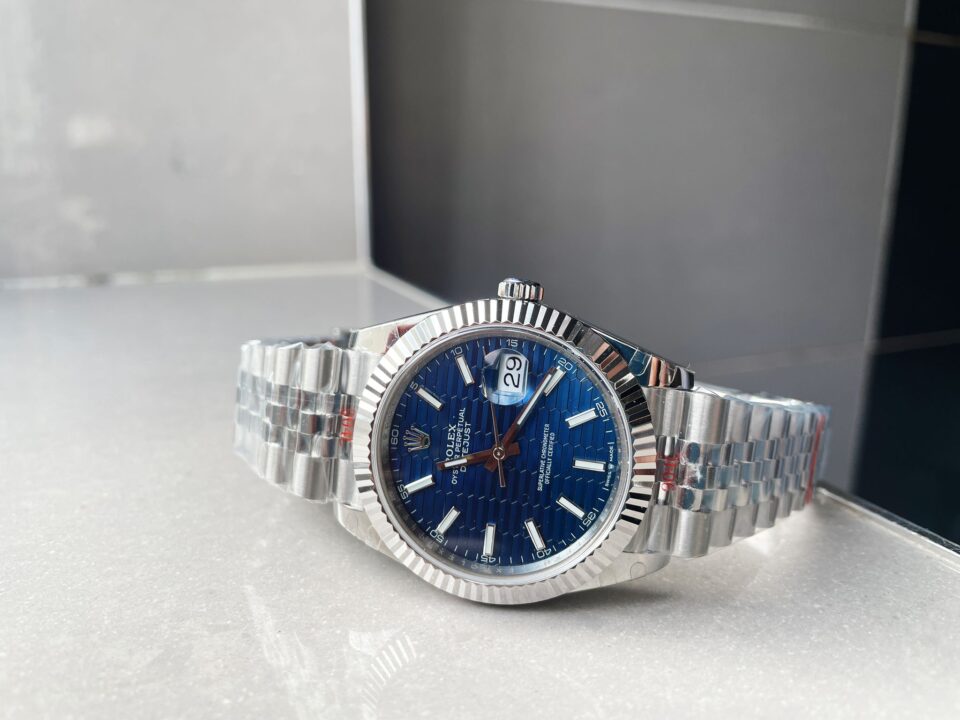 VSF Factory 1:1 Rolex DateJust 41  SS Best Edition 904L Steel Blue Textured Dial
