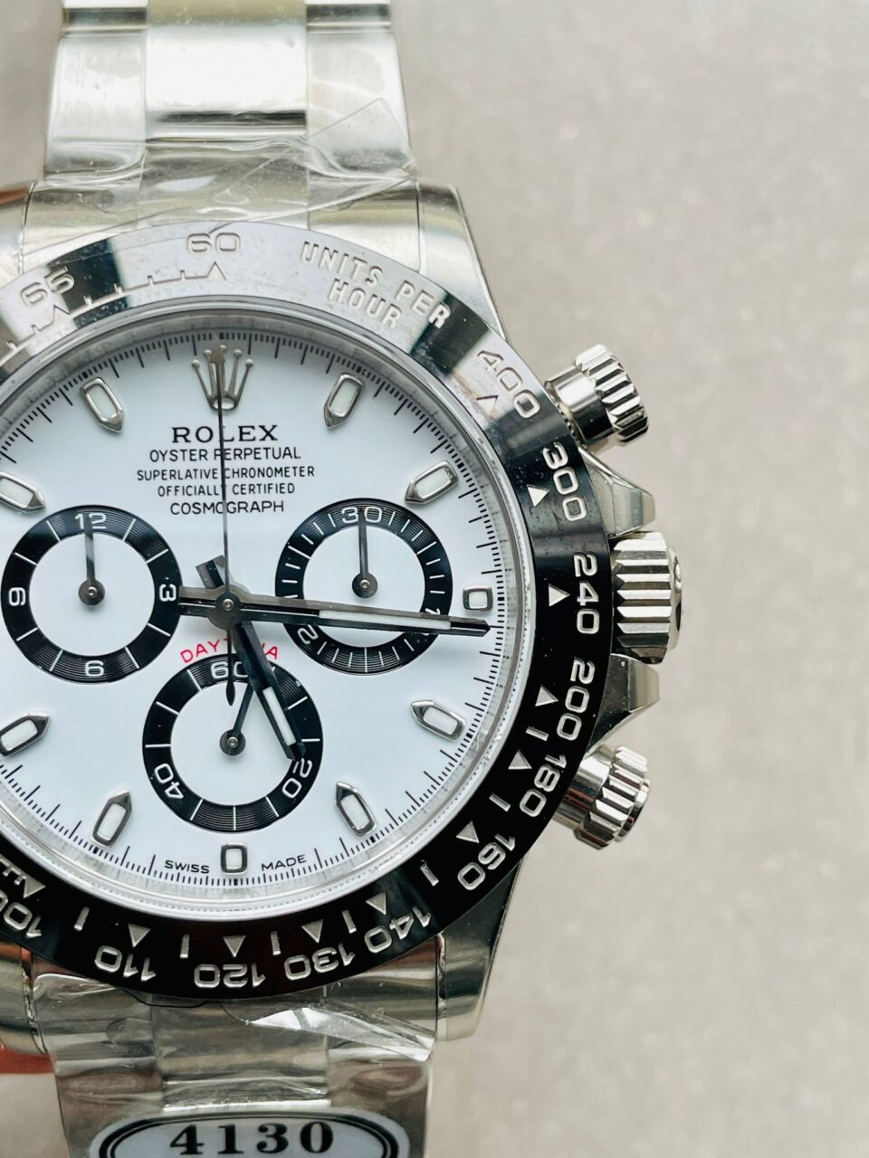 CLEAN FACTORY 1:1 Rolex Daytona 116500 PANDA Best Edition CF 904L SS Case and Bracelet White Dial