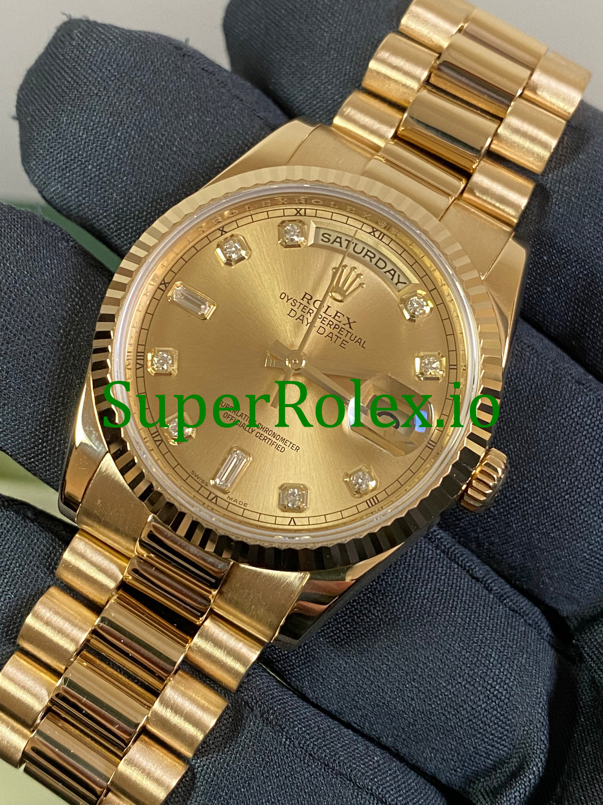 Rolex Day-Date 36MM Yellow Gold Diamond Dial Ref.118238