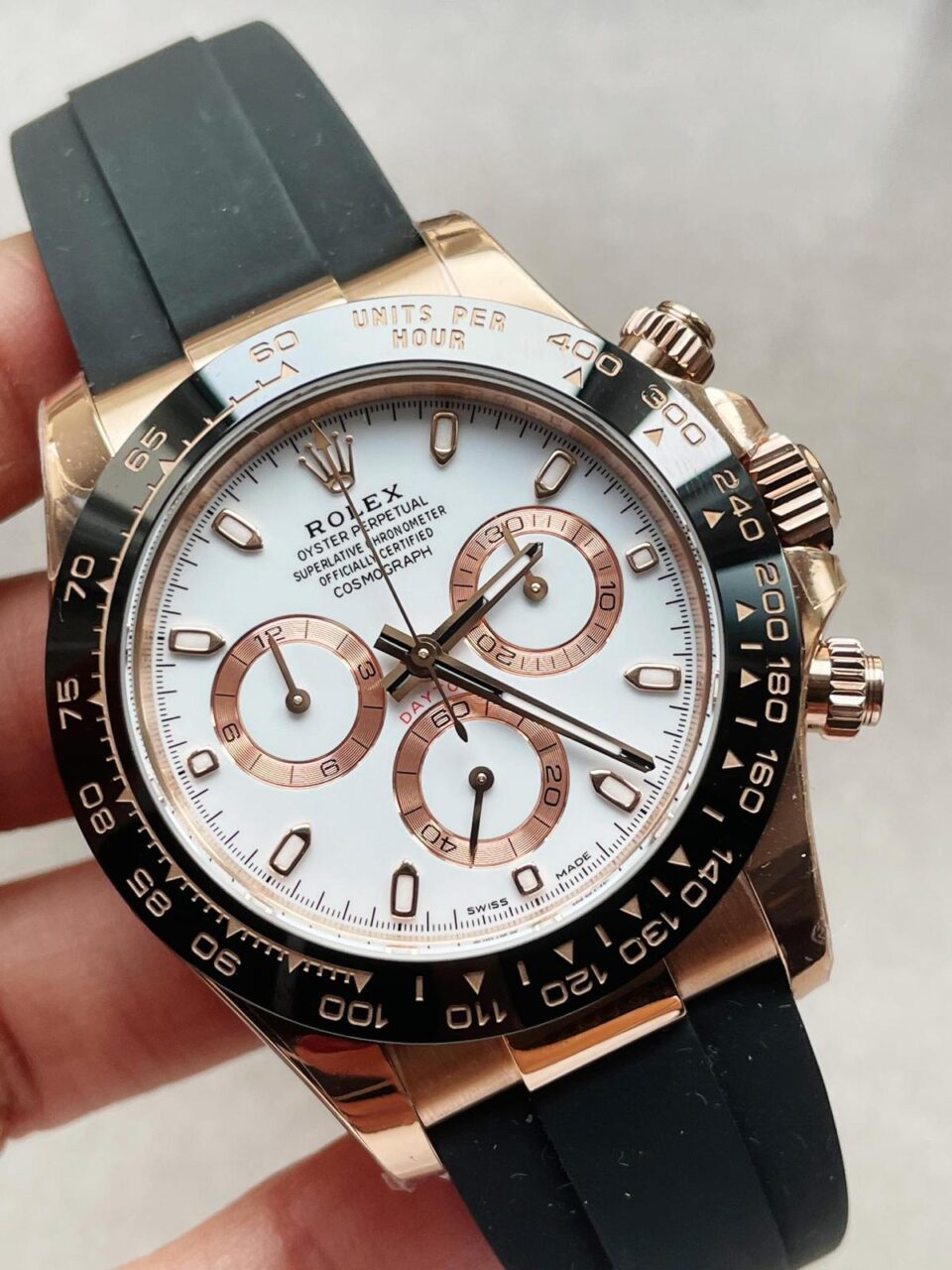 BTF factory 1:1 Rolex Daytona 116515 RG Best Edition White Dial SA4130