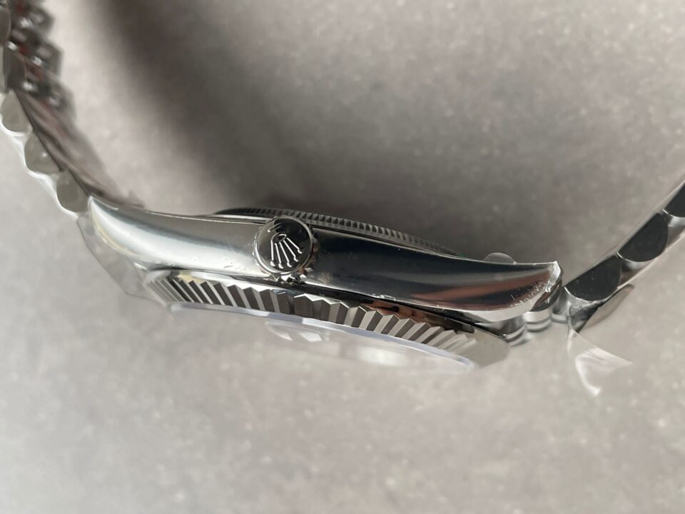 Rolex DateJust Men “wimbledon”SS Grey textured Dial Roman Markers