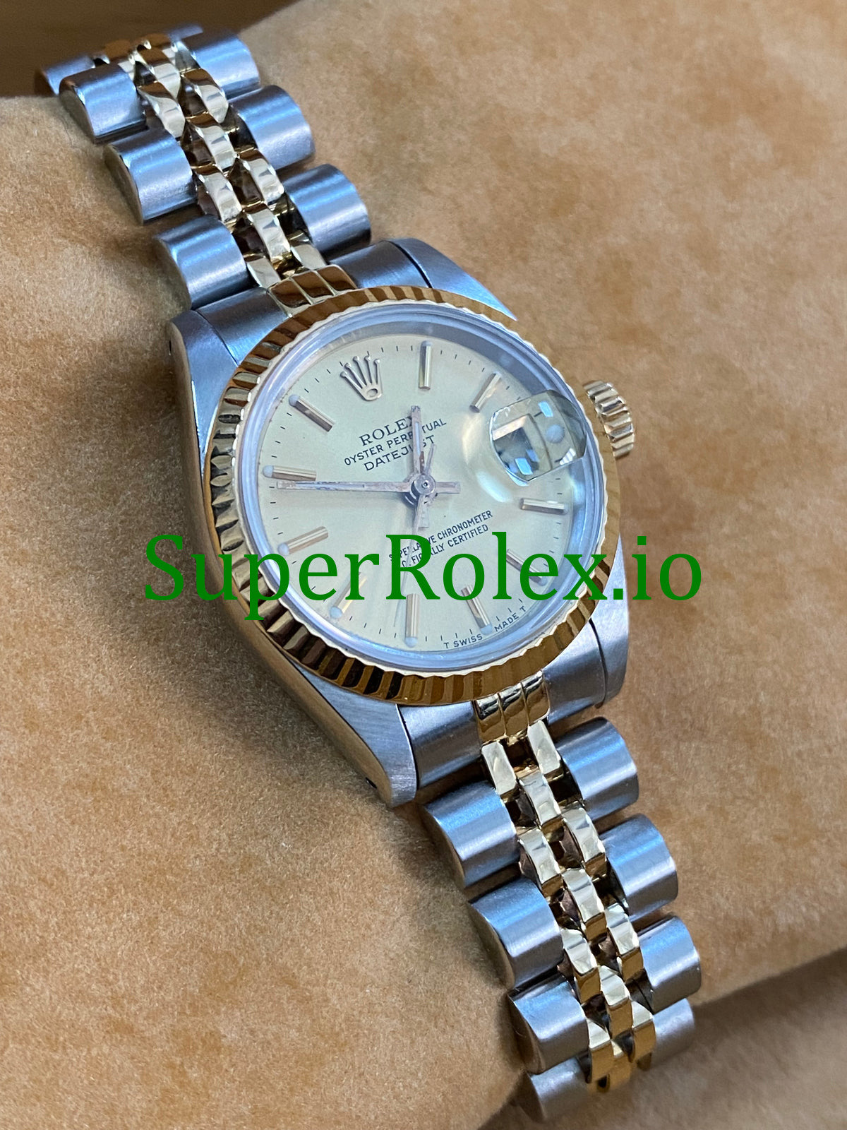 Rolex Lady-Datejust Steel and Yellow Gold Champagne Index Dial  Ref.69173