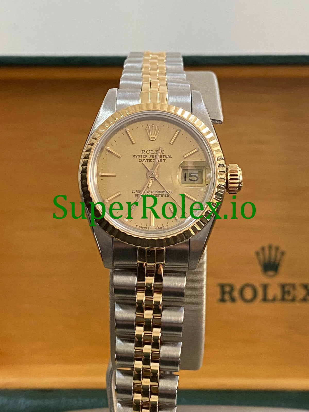 Rolex Lady-Datejust Steel and Yellow Gold Champagne Index Dial  Ref.69173