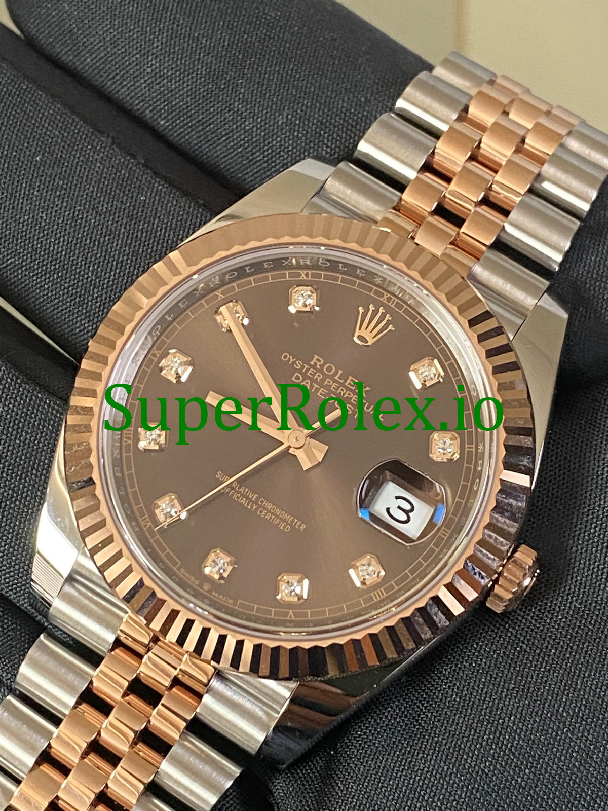 Rolex Datejust 41 Steel and Everose Gold Chocolate Diamond Dial Ref.126331