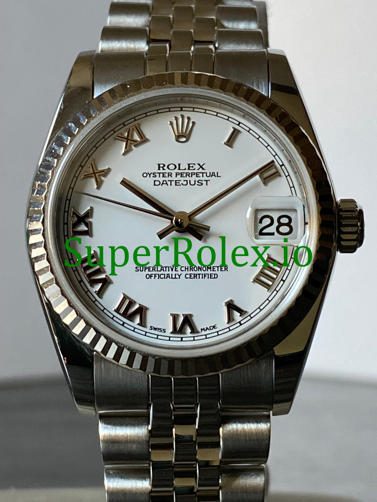 Rolex Datejust 31MM White Gold White Roman Dial Ref.78274
