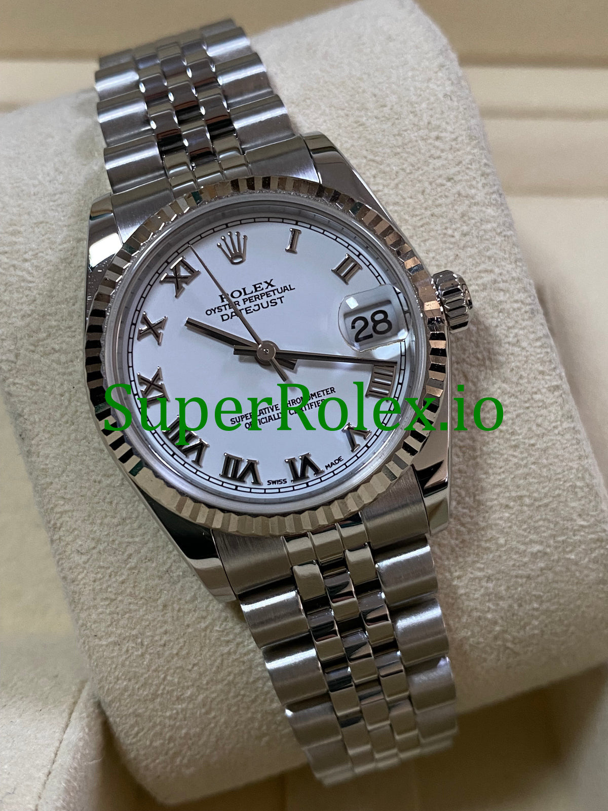 Rolex Datejust 31MM White Gold White Roman Dial Ref.78274