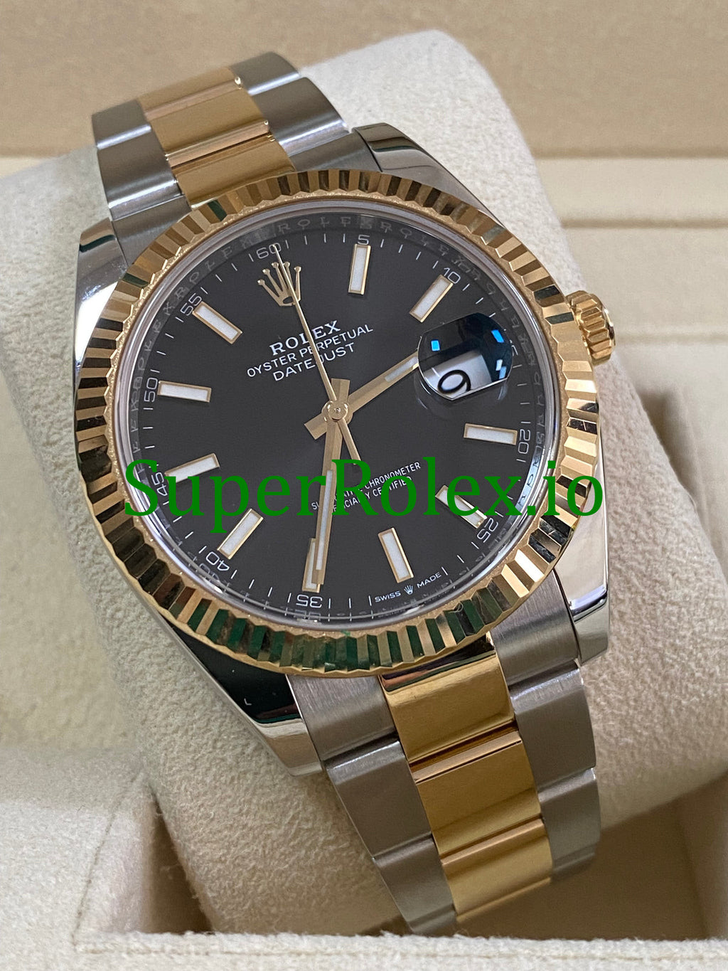 Rolex Datejust 41 Steel and Yellow Gold Black Index Dial Ref.126333