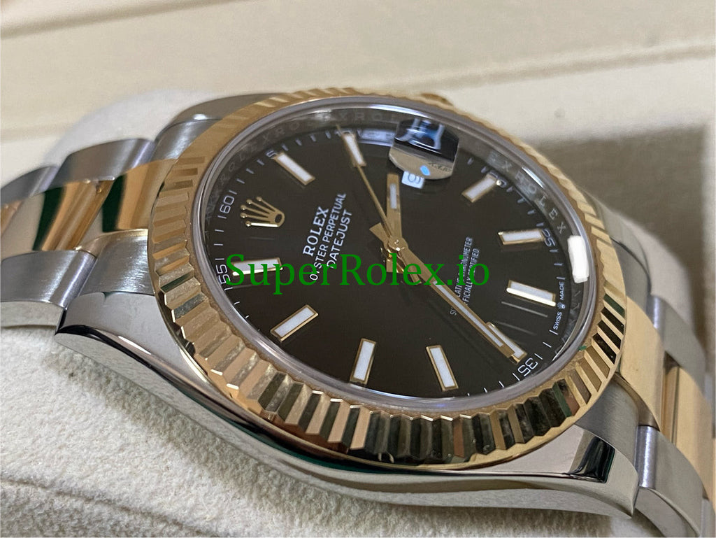 Rolex Datejust 41 Steel and Yellow Gold Black Index Dial Ref.126333