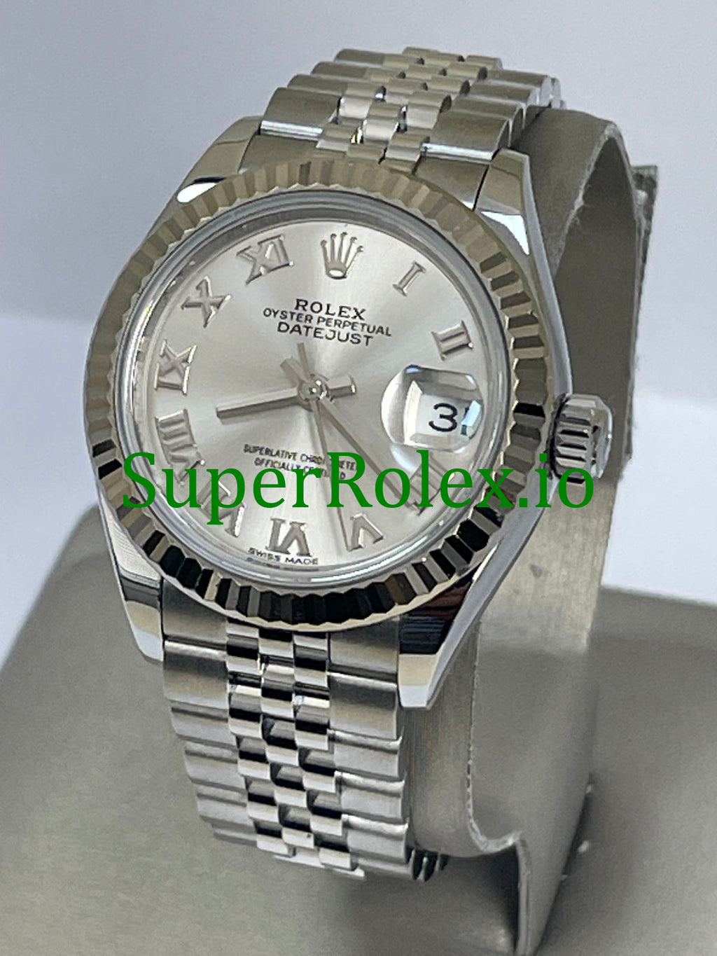 Rolex Lady-Datejust 28 Silver Roman Dial Ref.279174