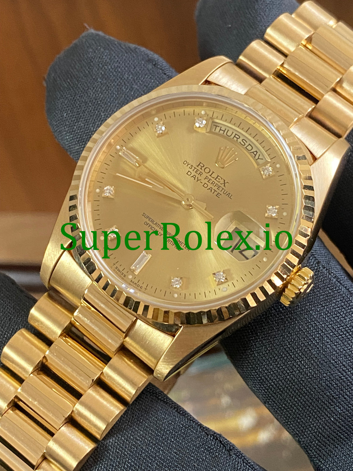 Rolex Day-Date 36MM Yellow Gold Diamond Dial Ref.18238