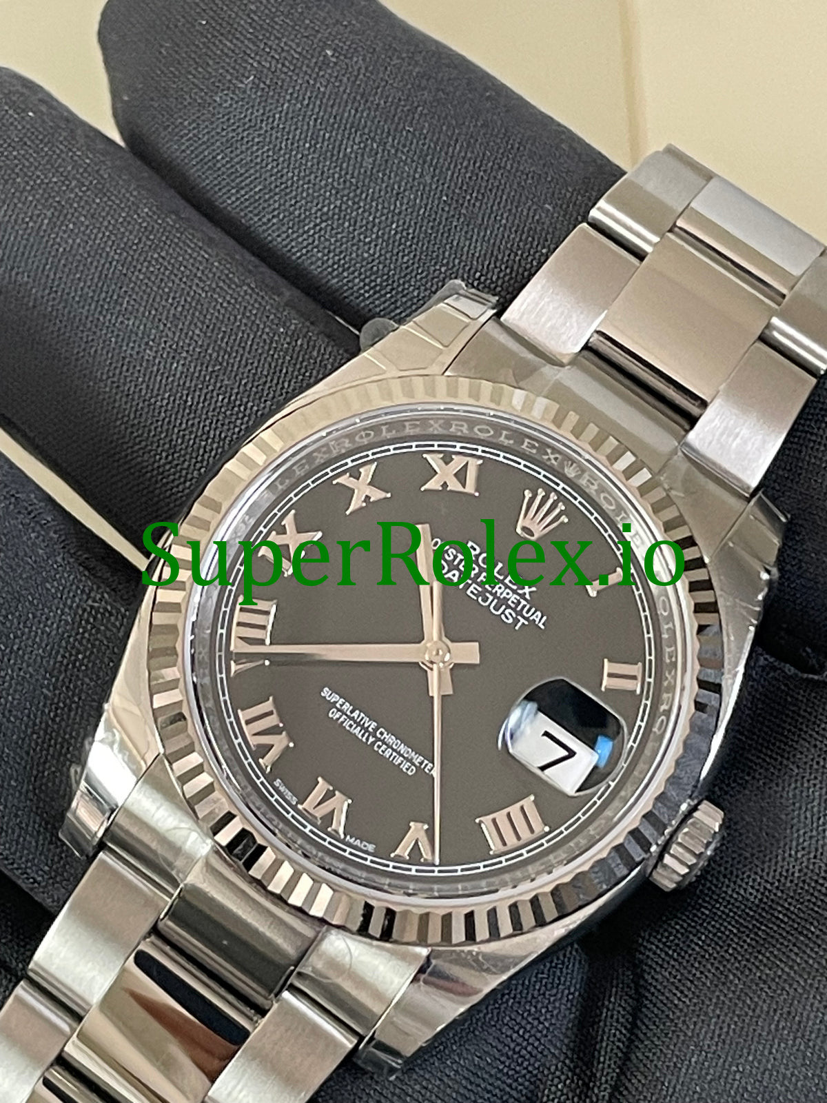 Rolex Datejust 36 Steel Black Roman Dial Ref.116234