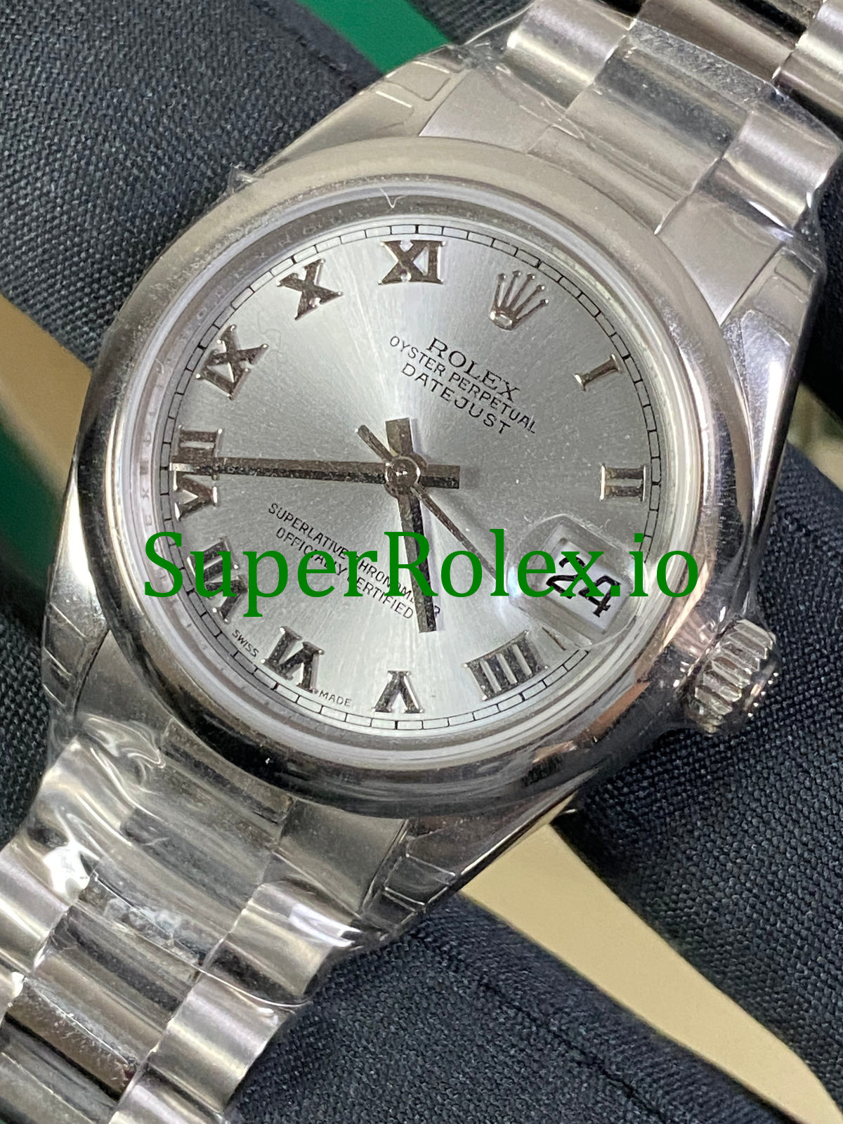 Rolex Platinum Dial Datejust 31 Silver Roman Roman Ref.178246
