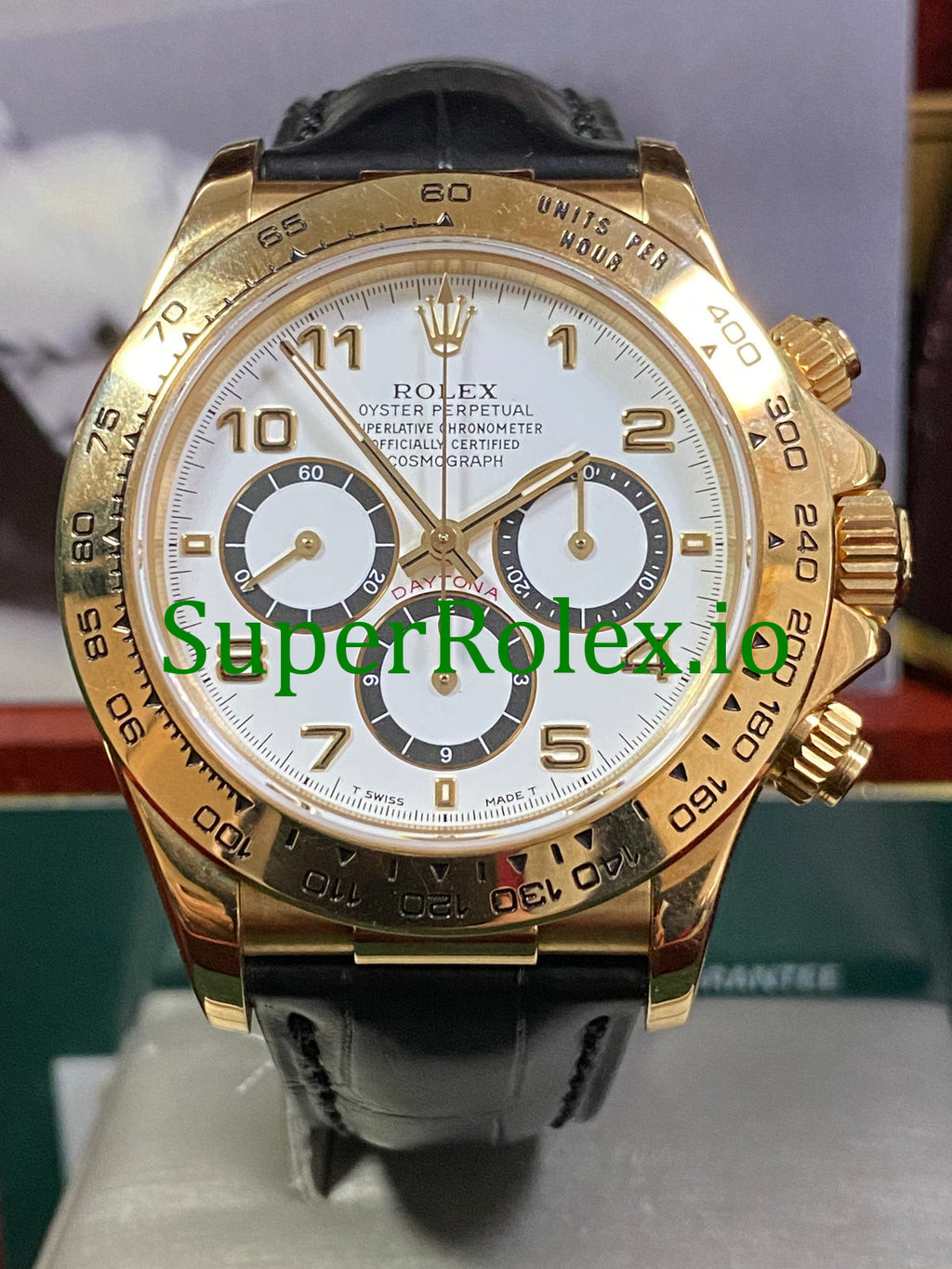 Rolex Daytona Yellow Gold White Arabic Dial Cosmograph Ref.16518