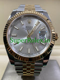 Rolex Datejust 41 Steel and Yellow Gold Silver Index Dial Ref.126333