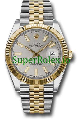 Rolex Datejust 41 Steel and Yellow Gold Silver Index Dial Ref.126333