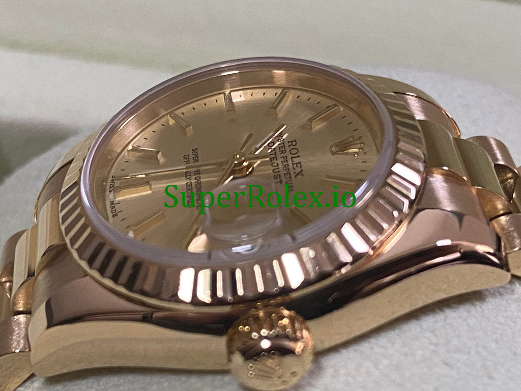 Rolex Lady-Datejust 26 Yellow Gold Champagne Index Dial Ref.179178