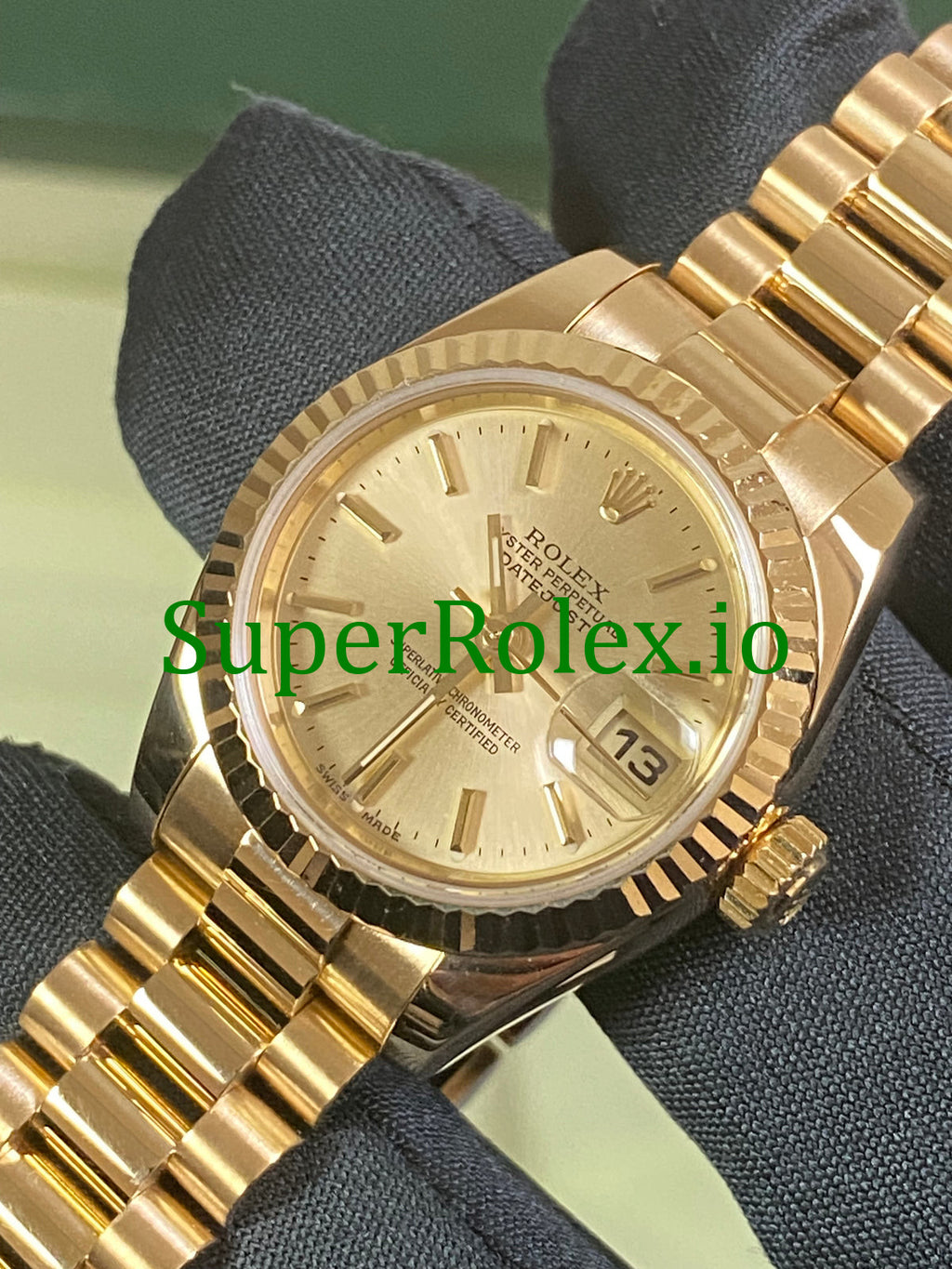 Rolex Lady-Datejust 26 Yellow Gold Champagne Index Dial Ref.179178
