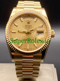 Rolex Day-Date 36MM Yellow Gold Champagne Index Dial Ref.118238