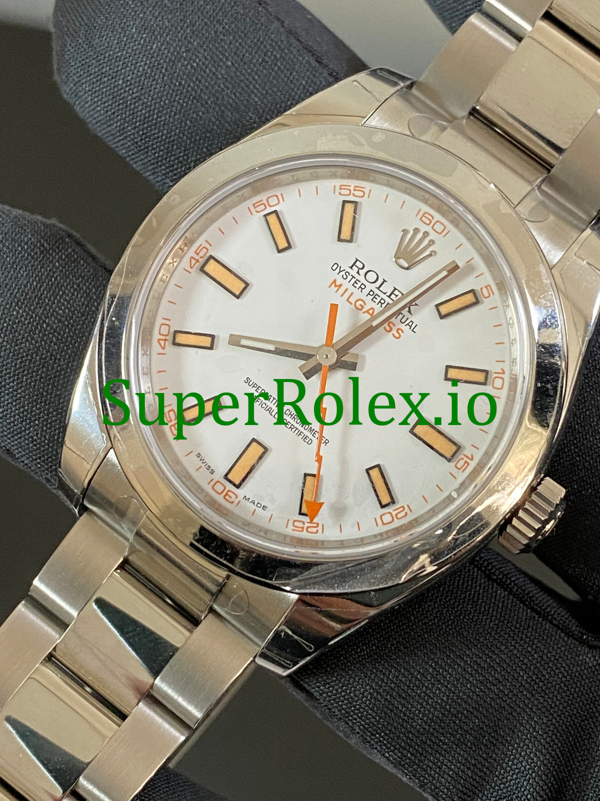 Rolex Milgauss Ref.116400 - M serial - White Dial u0026 Orange Accents