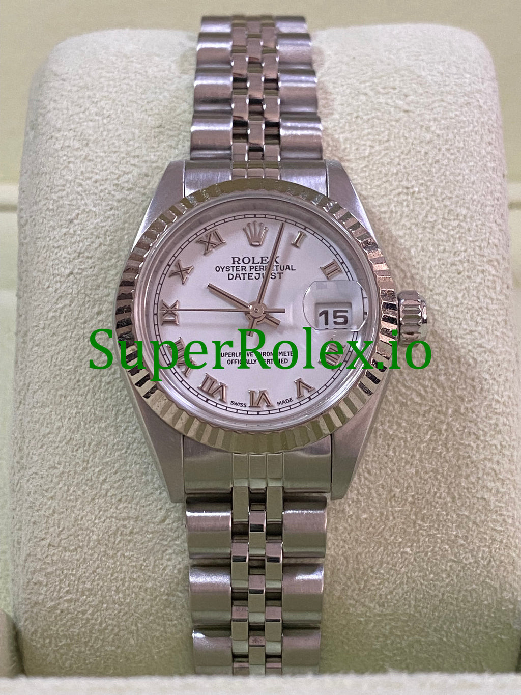Rolex Lady-Datejust 26 Steel White Roman Dial Ref.79174