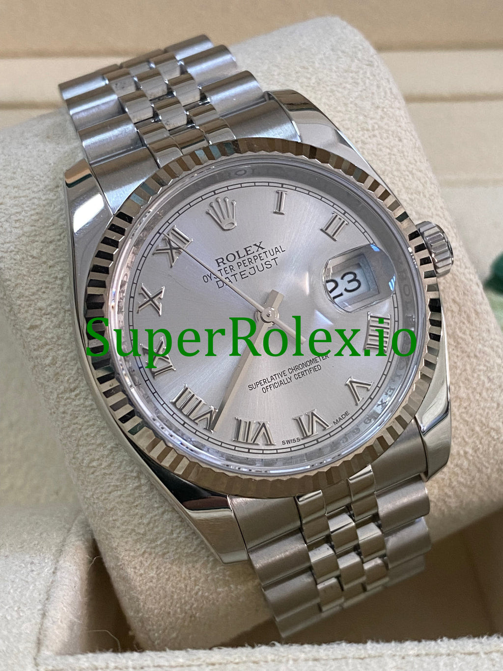Rolex Datejust 36 Steel Rhodium Roman Dial Ref.116234