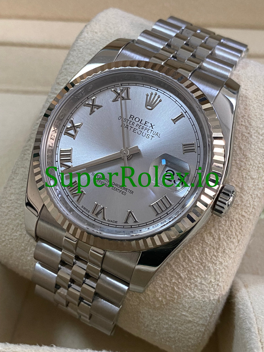 Rolex Datejust 36 Steel Rhodium Roman Dial Ref.116234