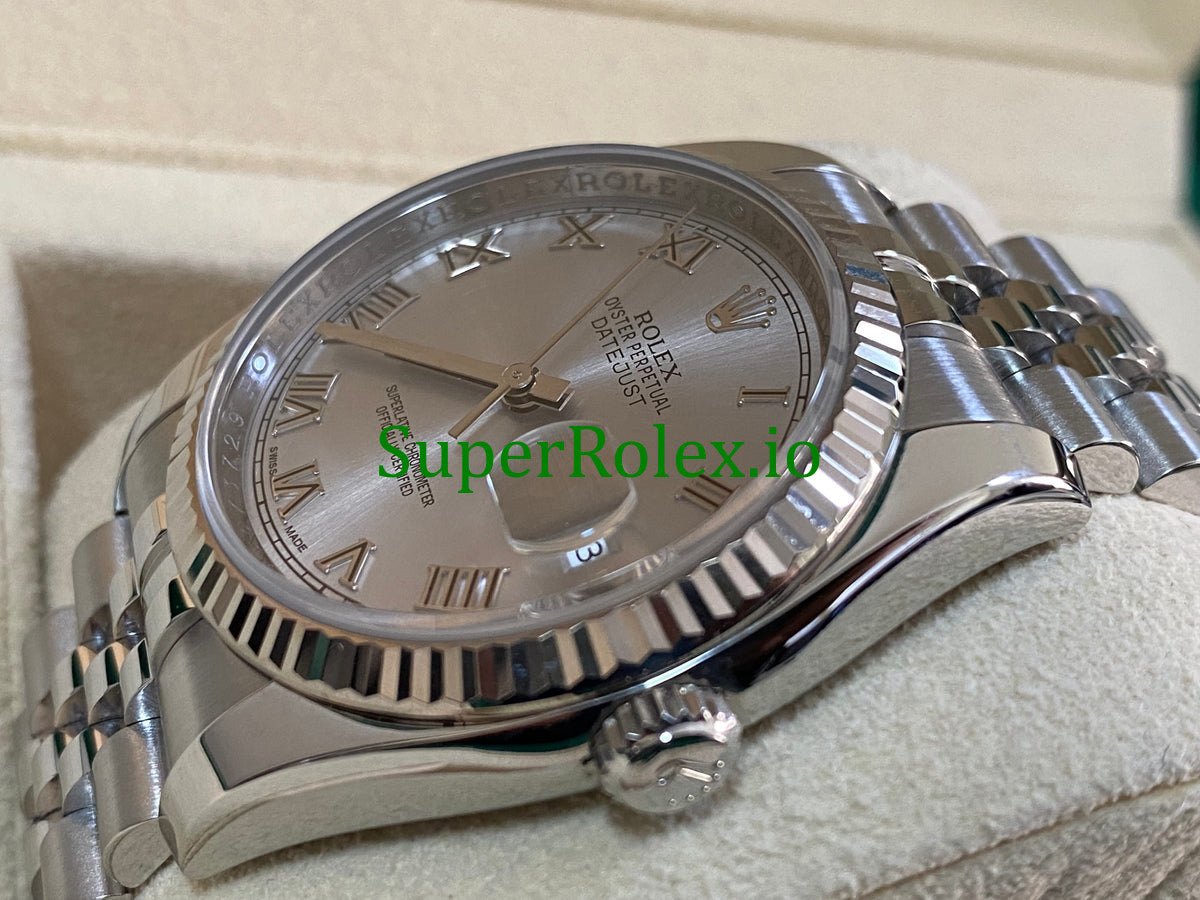 Rolex Datejust 36 Steel Rhodium Roman Dial Ref.116234