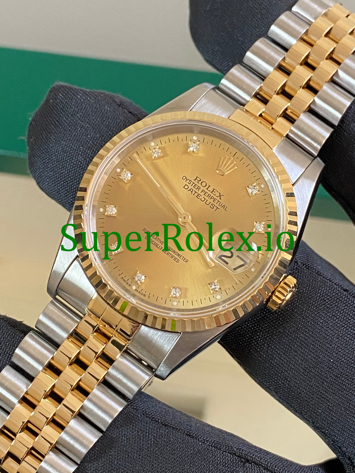 Rolex Datejust 36 Steel and Yellow Gold Diamond Dial Ref.16233