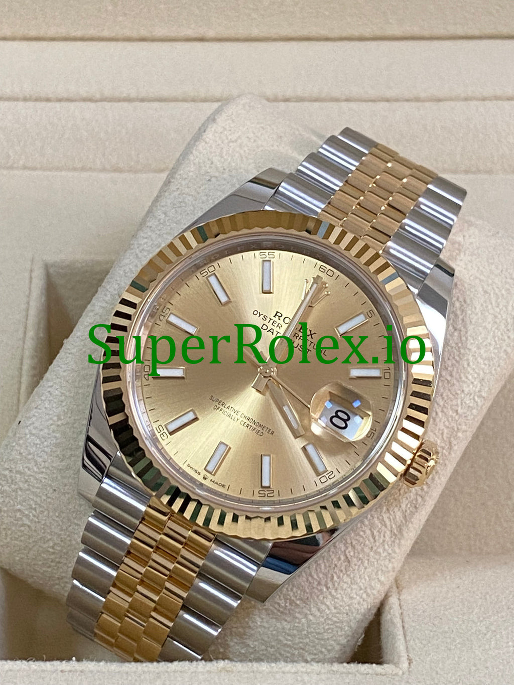 Rolex Datejust 41 Yellow Gold Champagne Index Dial  Ref.126333