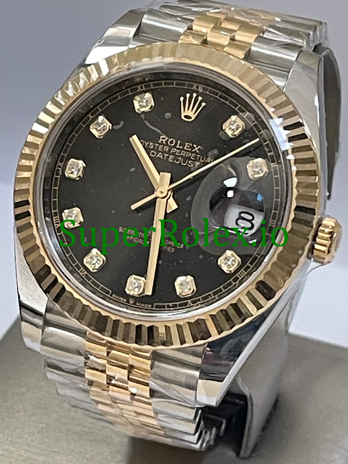 Rolex Steel and Yellow Gold Black Diamond Dial Datejust 41 Ref.126333