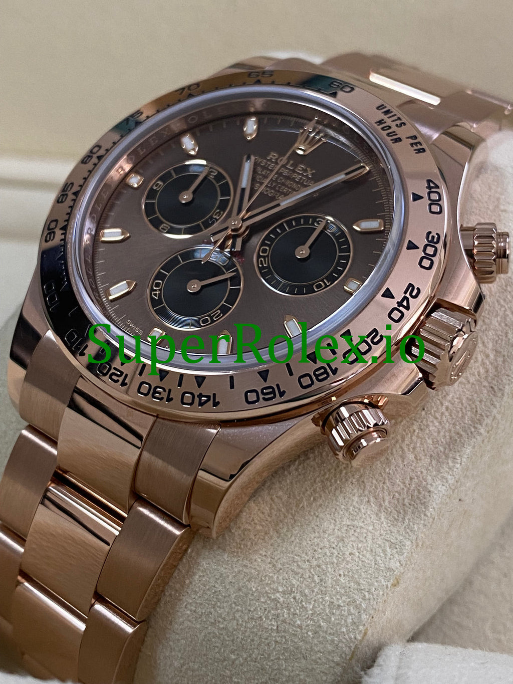 Rolex Cosmograph Daytona 40 Everose Gold Chocolate Index Dial  Ref.116505