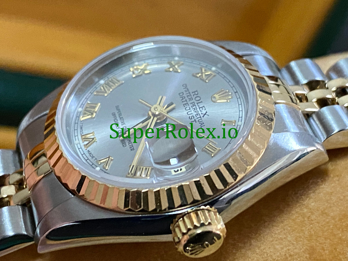 Rolex Lady-Datejust 26MM Two Tone Silver Roman Dial Ref.69173