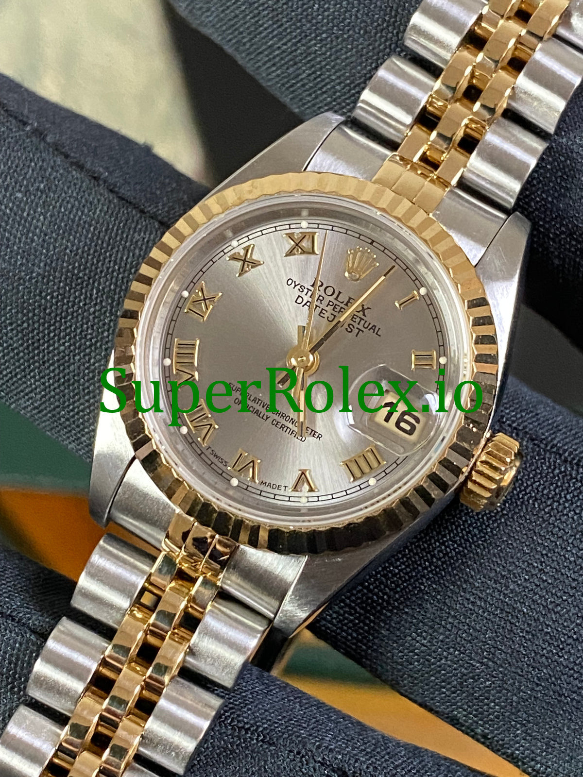 Rolex Lady-Datejust 26MM Two Tone Silver Roman Dial Ref.69173