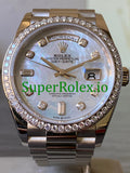 Rolex Day-Date 36MM White Gold Diamond Bezel Ref.128349RBR