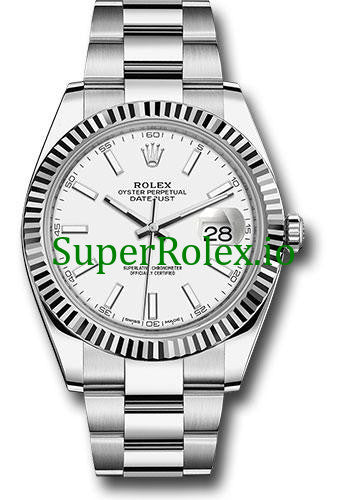 Rolex Datejust 41 Steel and White Gold Rolesor White Index Dial Ref.126334