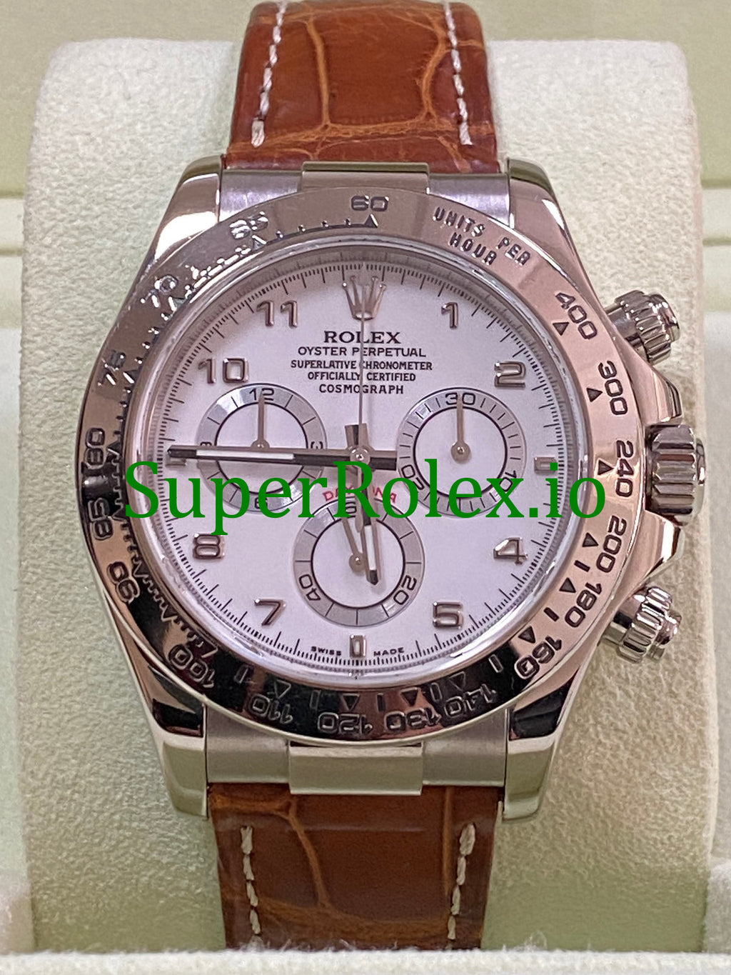 Rolex Cosmograph Daytona 40 White Gold White Dial Ref.116519