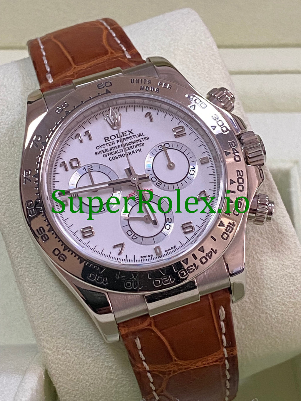 Rolex Cosmograph Daytona 40 White Gold White Dial Ref.116519