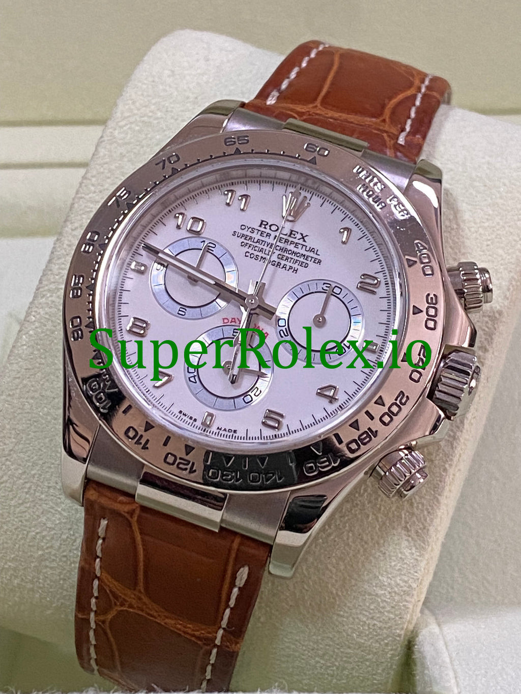 Rolex Cosmograph Daytona 40 White Gold White Dial Ref.116519