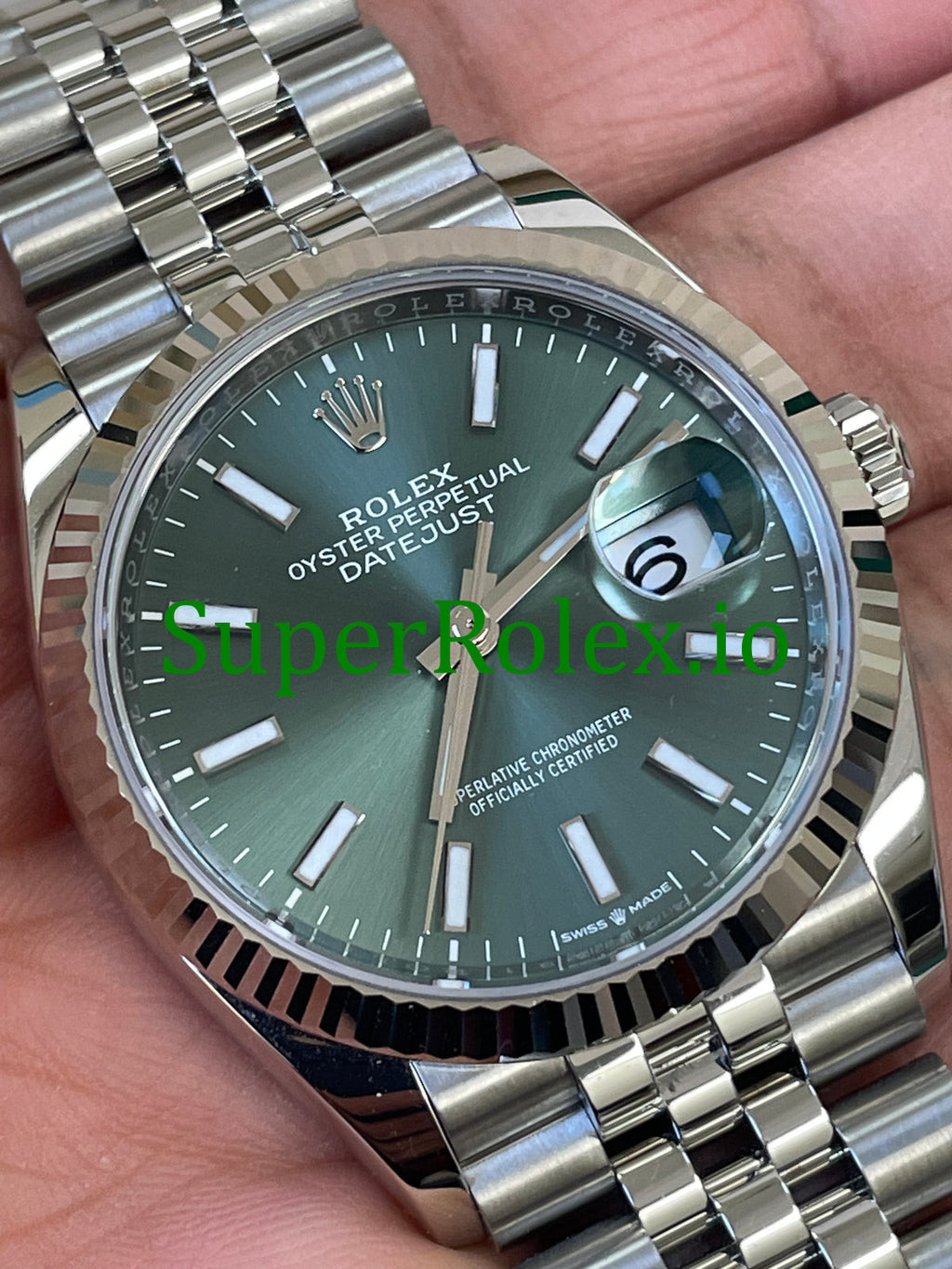 Rolex Datejust 36 Steel Mint Green Dial Ref.126234