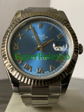 Rolex Datejust II 41 Steel Blue Roman Dial Ref.116334