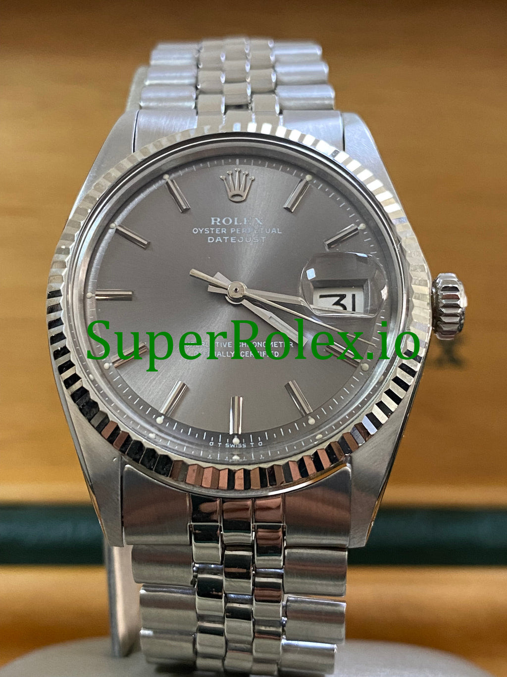 Rolex Steel Grey Index Dial Datejust 36 Ref.1601