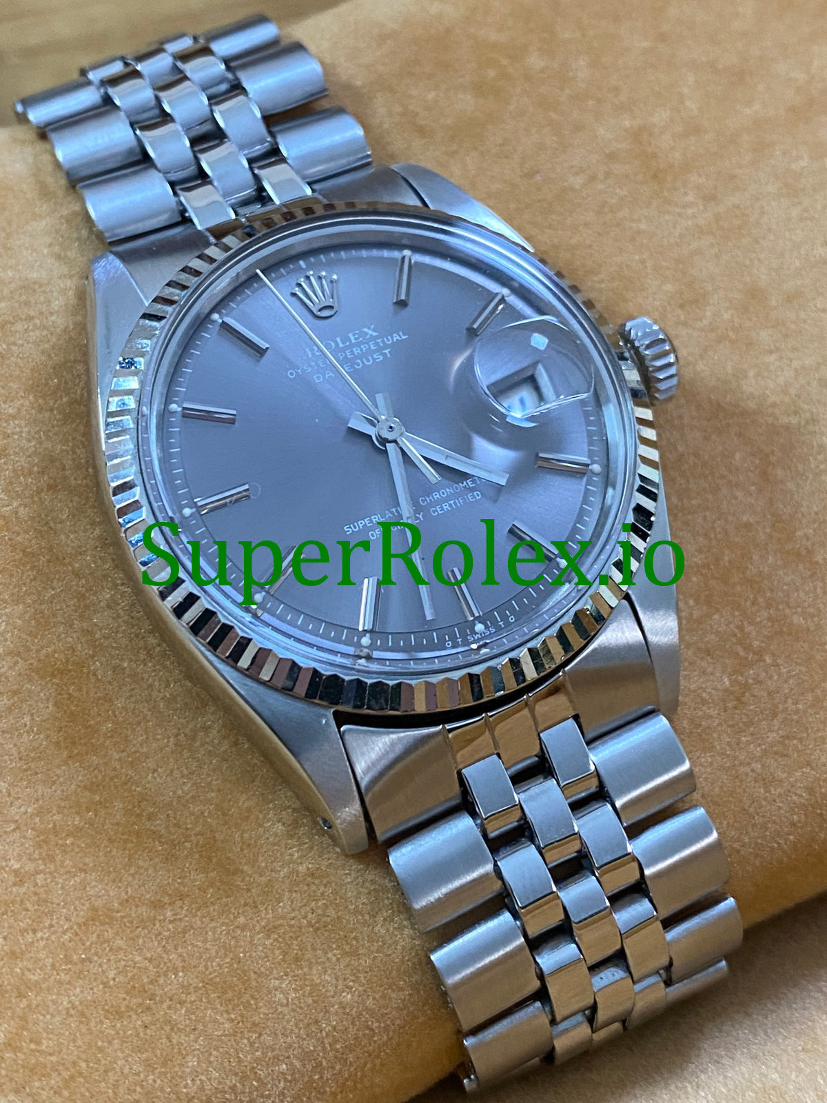 Rolex Steel Grey Index Dial Datejust 36 Ref.1601