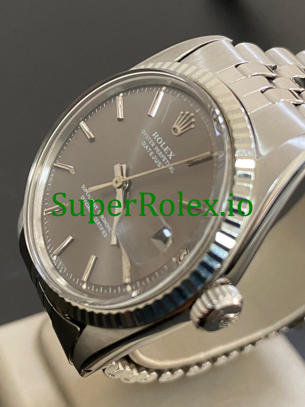 Rolex Steel Grey Index Dial Datejust 36 Ref.1601