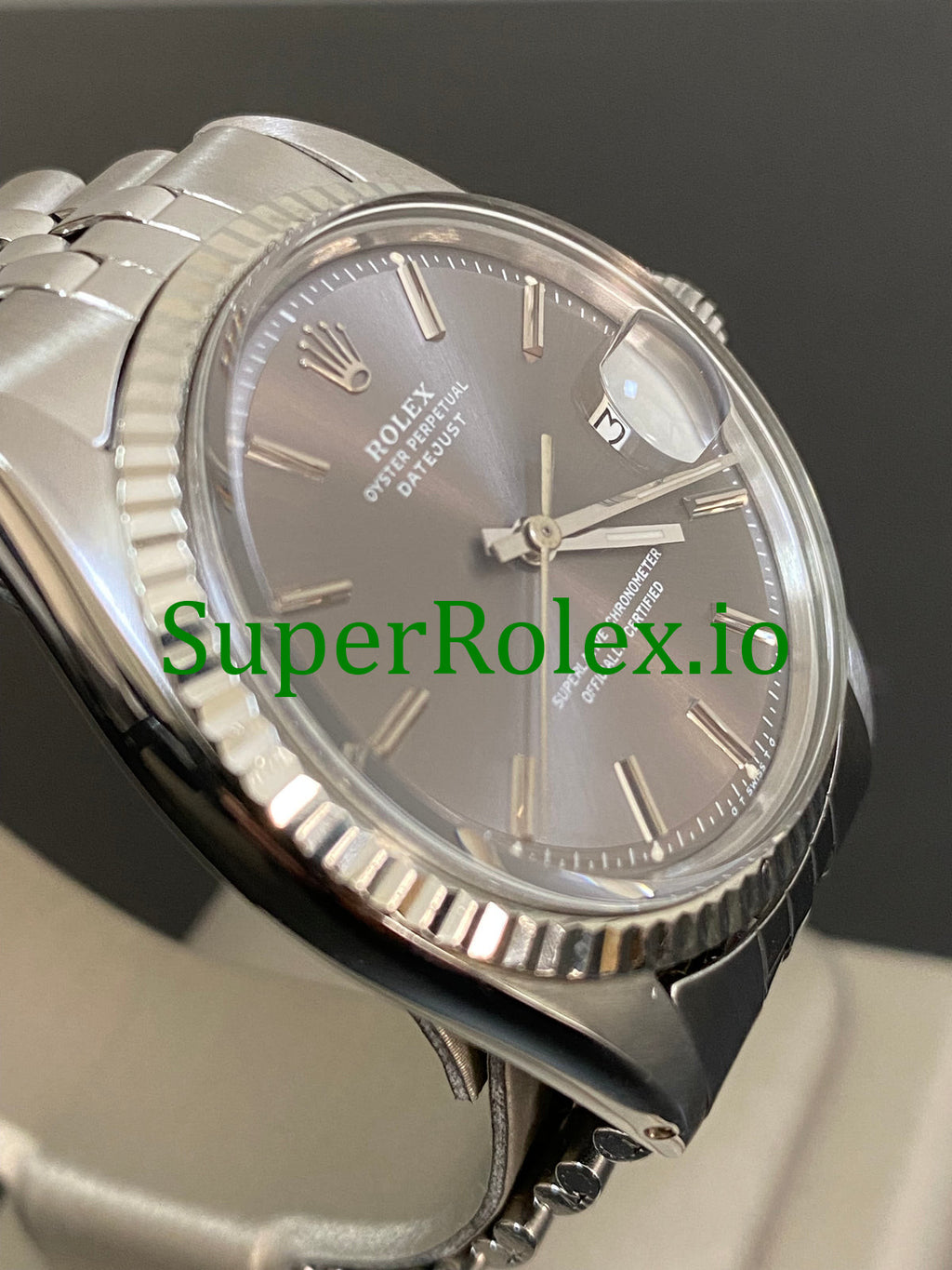 Rolex Steel Grey Index Dial Datejust 36 Ref.1601