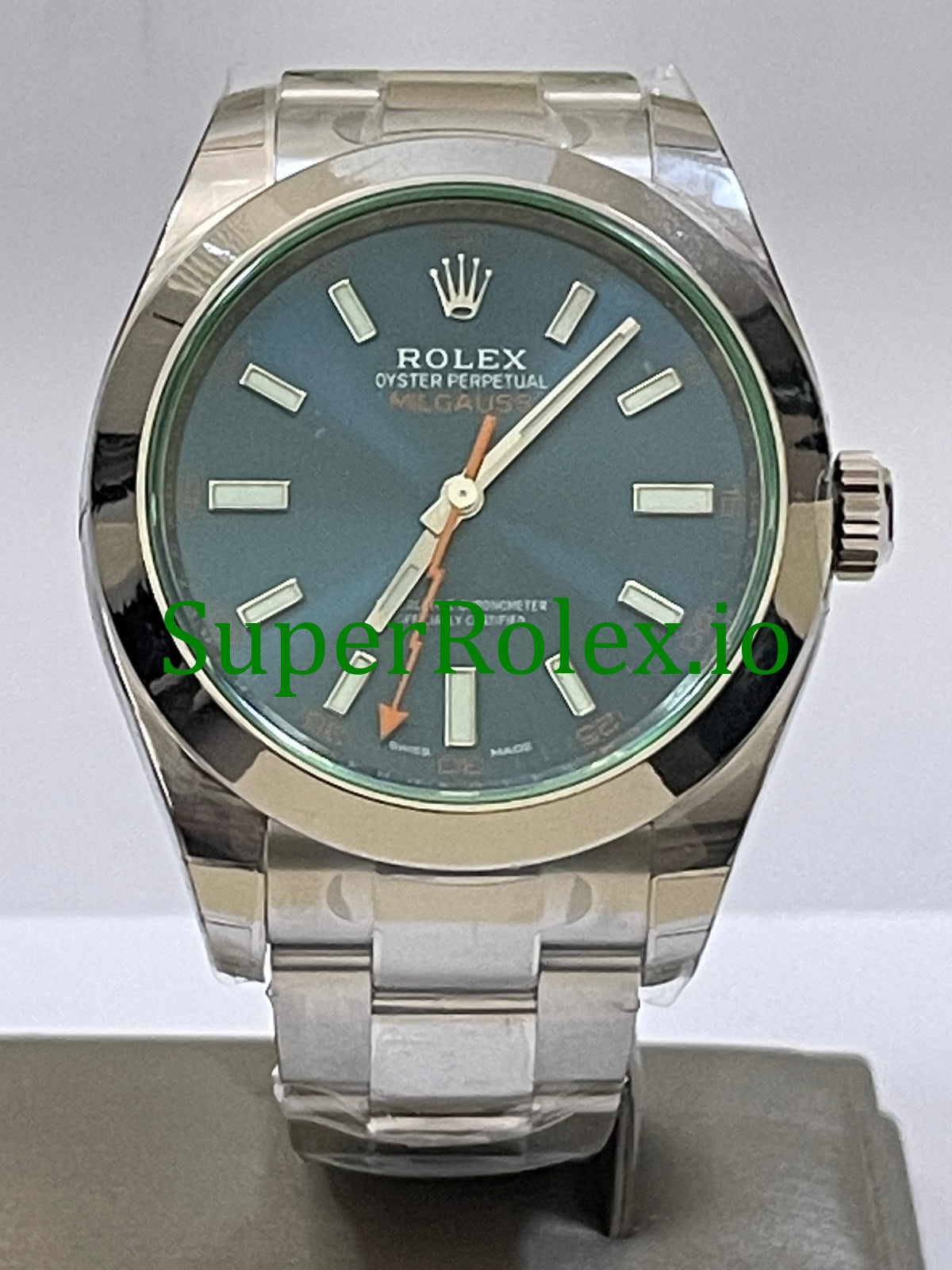 Rolex Milgauss 40MM Blue Dial  Ref.116400GV - Green Crystal