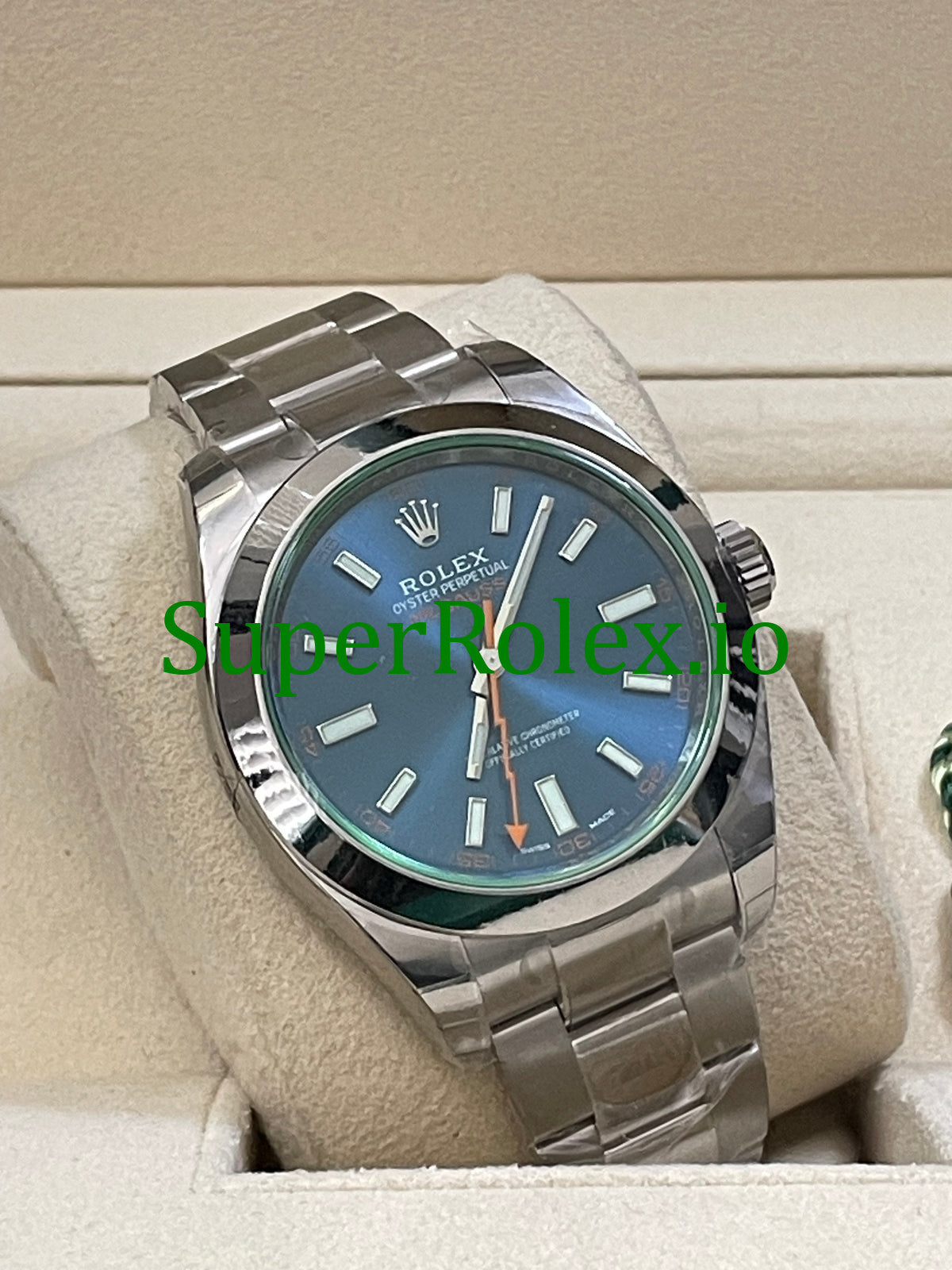 Rolex Milgauss 40MM Blue Dial  Ref.116400GV - Green Crystal