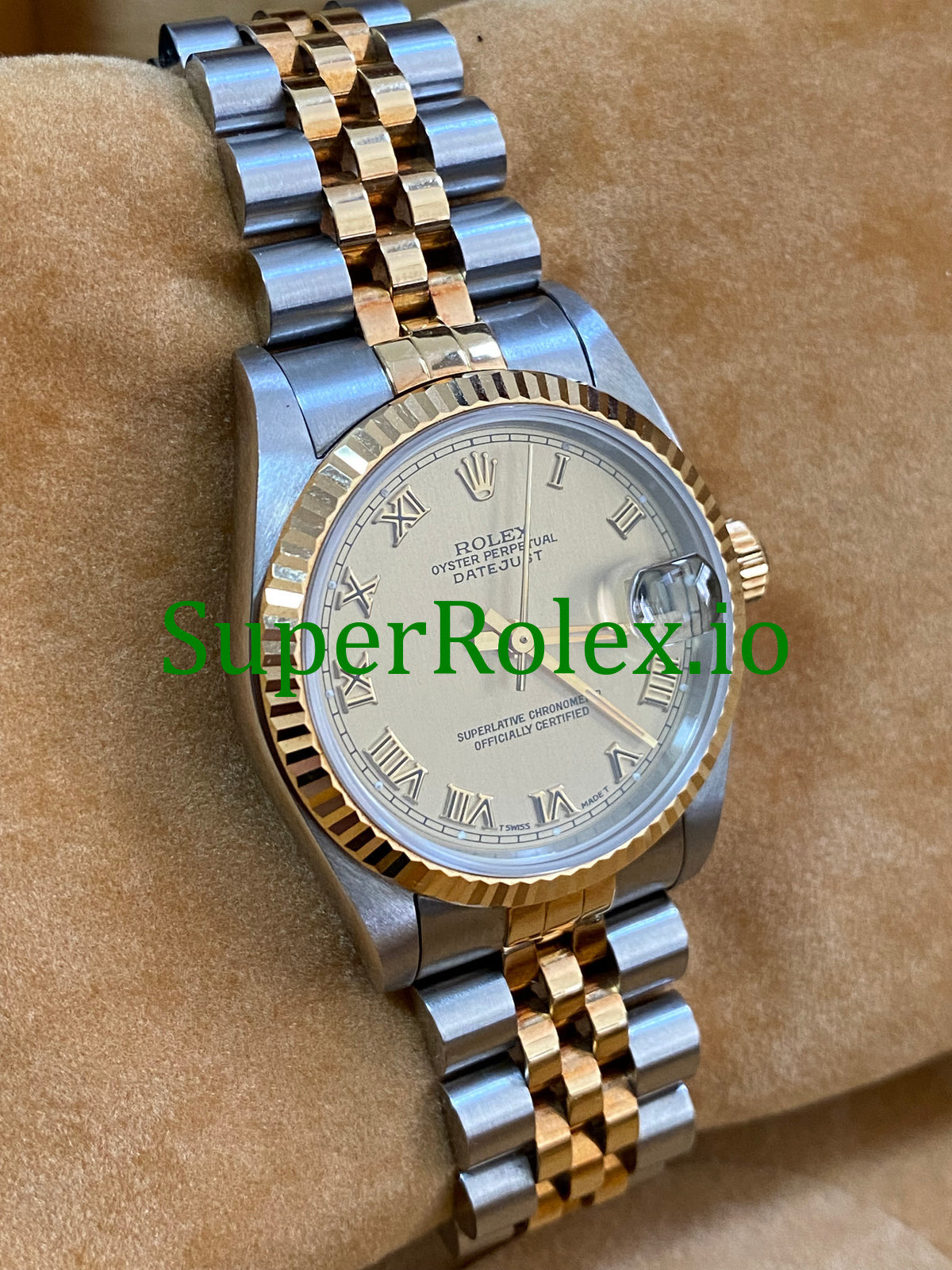 Rolex Datejust 31 Yellow Gold Champagne Roman Dial Ref.68273