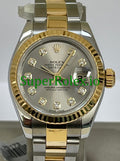 Rolex Lady-Datejust 26 Yellow Gold and Steel Diamond Dial Ref.179173