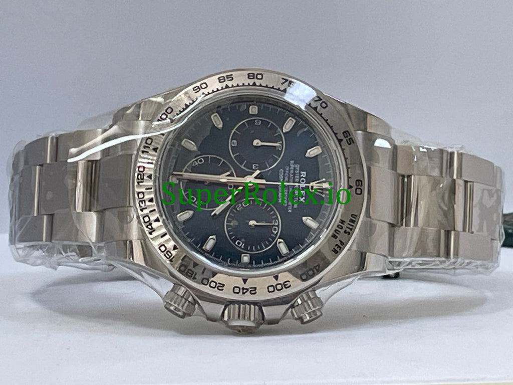 Rolex Cosmograph Daytona 40 White Gold Blue Index Dial Ref.116509
